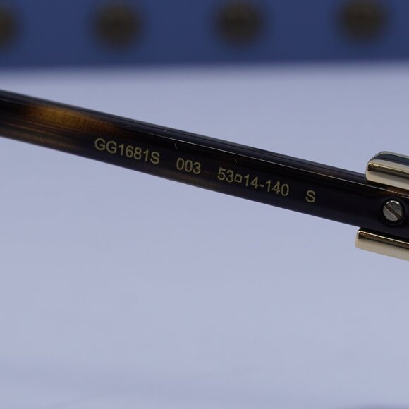 Gucci GG1681S 003 Cat Eye Sunglasses - Havana/Grey with Silver Mirror - Picture 9 of 14